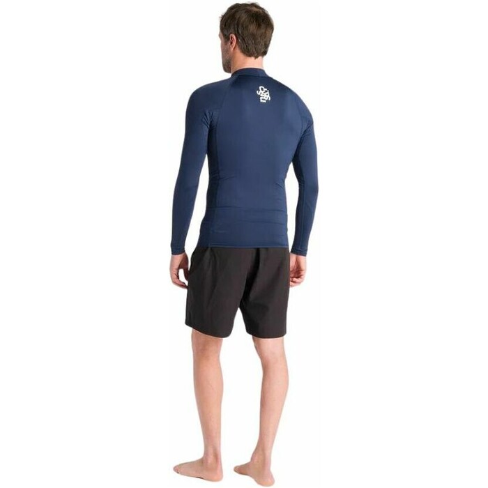 2024 C-Skins Mens NuWave UV Basics Long Sleeve Rash Vest C-NLYLSMC - Bluestone